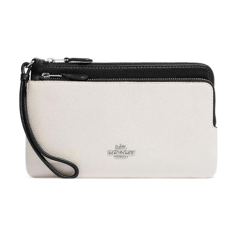 COACH Клатч-кошелек на молнии из галечной кожи для женщин, белый и черный
COACH Клатч-кошелек на молнии из галечной кожи для женщин, белый и черный