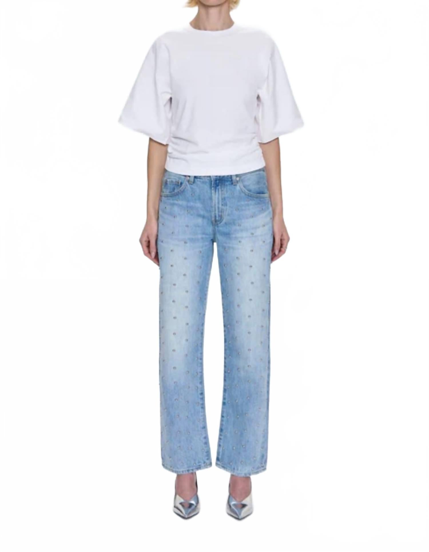 Женские джинсы Lexi Mid Rise Bowed Straight Jean в цвете Aries PISTOLA, aries
Женские джинсы Lexi Mid Rise Bowed Straight Jean в цвете Aries PISTOLA, aries