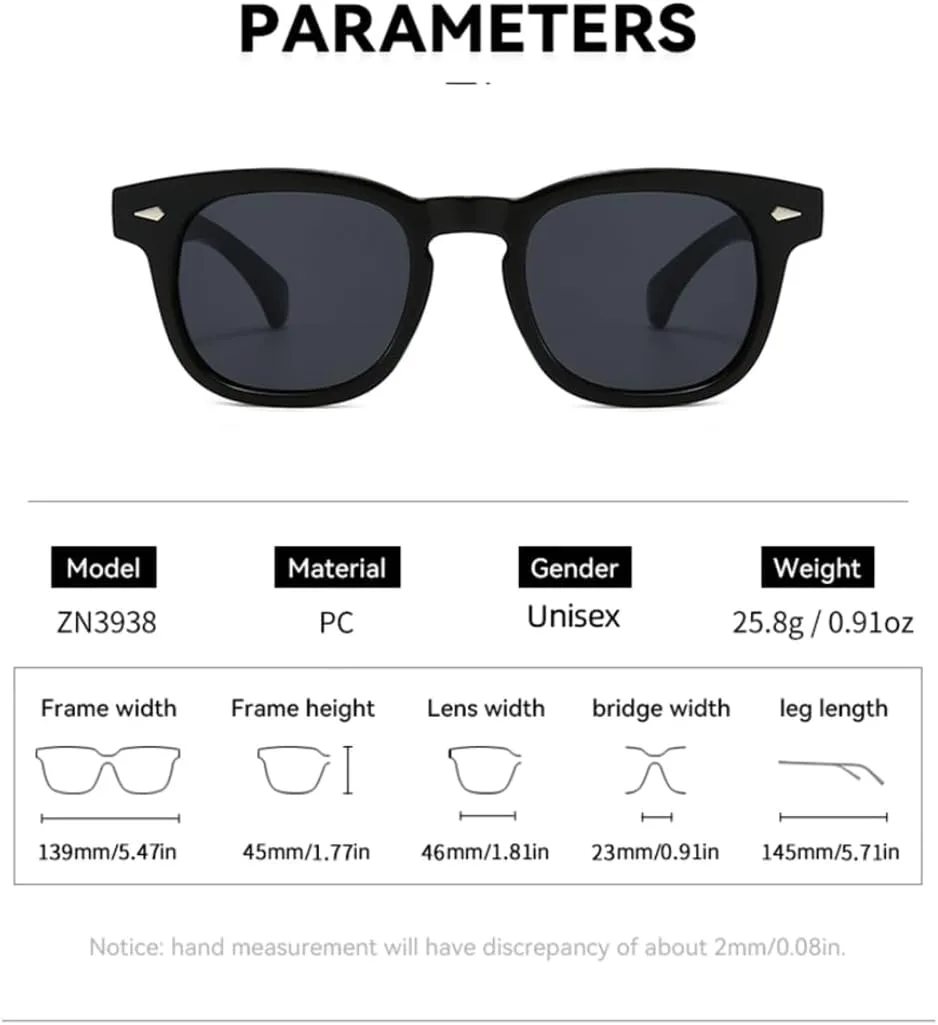 Ретро-модные солнцезащитные очки для женщин и мужчин, классический винтажный стиль, защита от УФ-излучения UV400, для активного отдыха на природе VFDHN, Grey Black
Ретро-модные солнцезащитные очки для женщин и мужчин, классический винтажный стиль, защита от УФ-излучения UV400, для активного отдыха на природе VFDHN, Grey Black