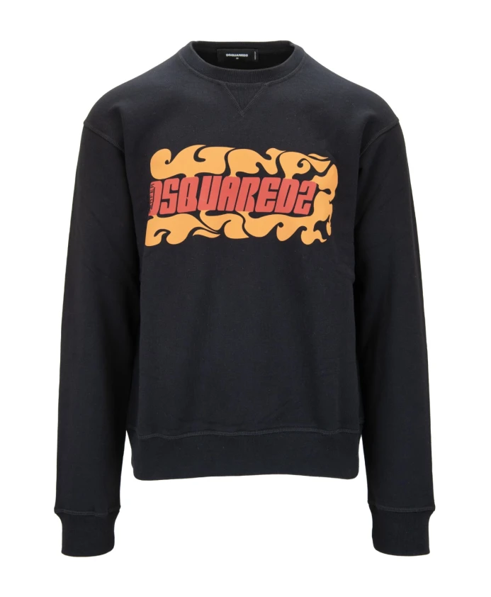 Хлопковая толстовка с графическим принтом Dsquared2, черный
Хлопковая толстовка с графическим принтом Dsquared2, черный
