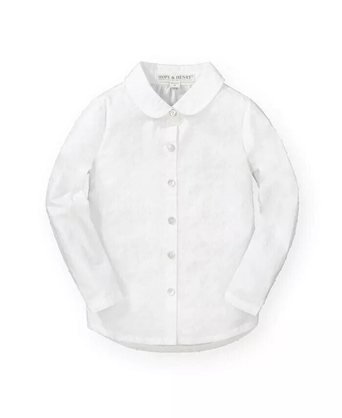 Топ с воротником «Питер Пэн» для маленьких девочек Hope & Henry, белый
Топ с воротником «Питер Пэн» для маленьких девочек Hope & Henry, белый