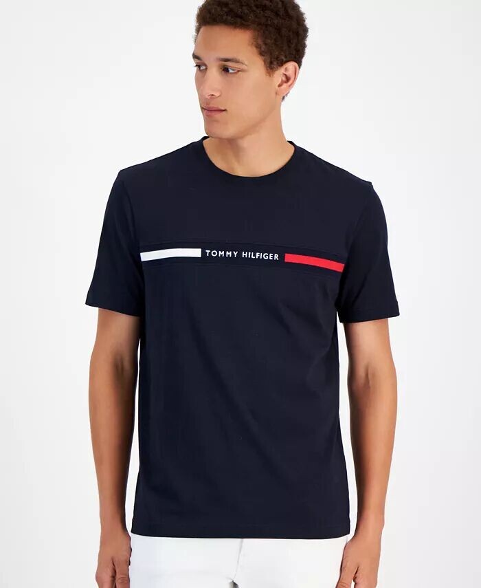 Мужская футболка с коротким рукавом и вставкой на груди с логотипом Tommy Hilfiger, синий
Мужская футболка с коротким рукавом и вставкой на груди с логотипом Tommy Hilfiger, синий