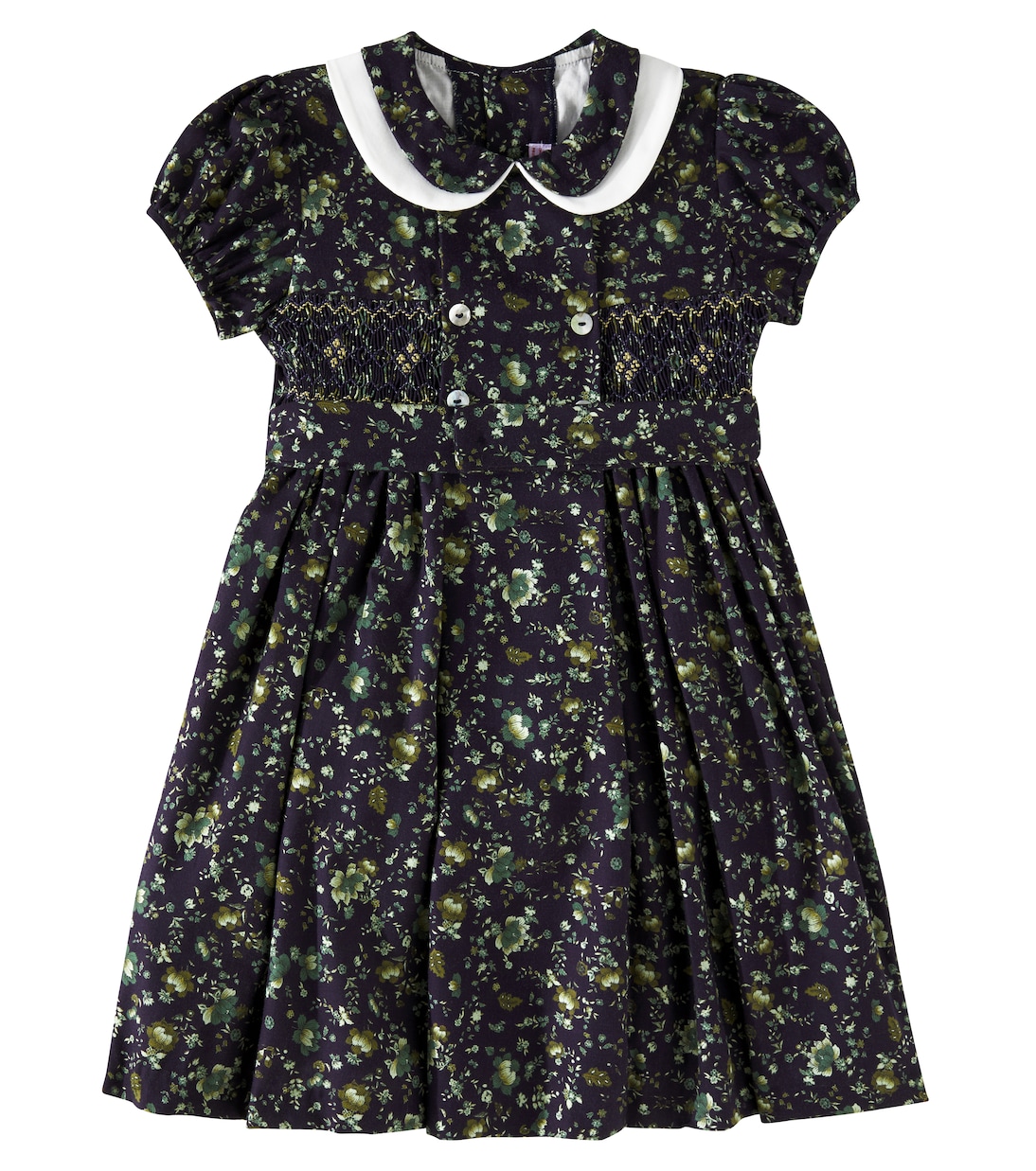 Платье Arcadia из хлопка с цветочным принтом и сборками La Coqueta, Navy Floral 
Платье Arcadia из хлопка с цветочным принтом и сборками La Coqueta, Navy Floral