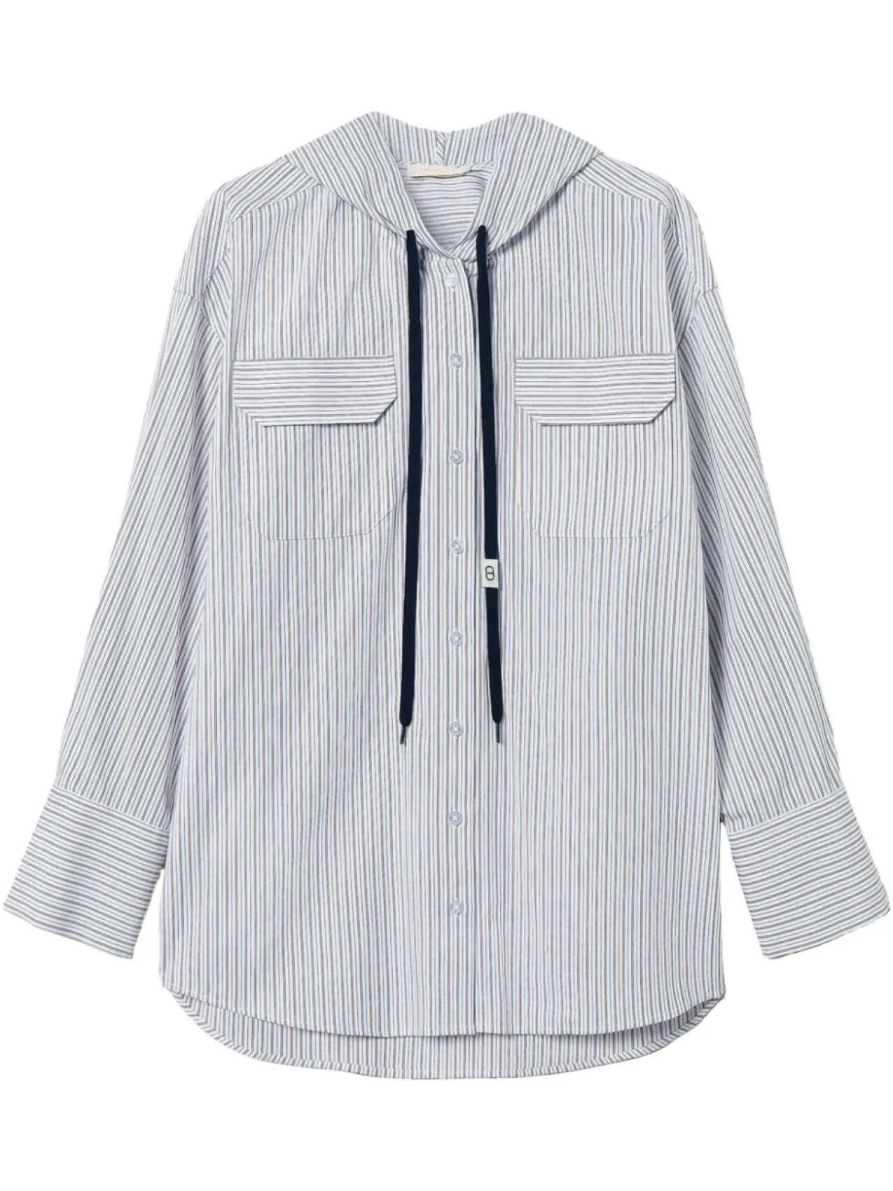 Полосатая поплиновая рубашка TWINSET, белый
Полосатая поплиновая рубашка TWINSET, белый