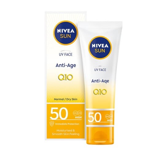 Крем для лица против морщин SPF50 50мл Nivea, Sun UV Face Anti-Age Q10
Крем для лица против морщин SPF50 50мл Nivea, Sun UV Face Anti-Age Q10