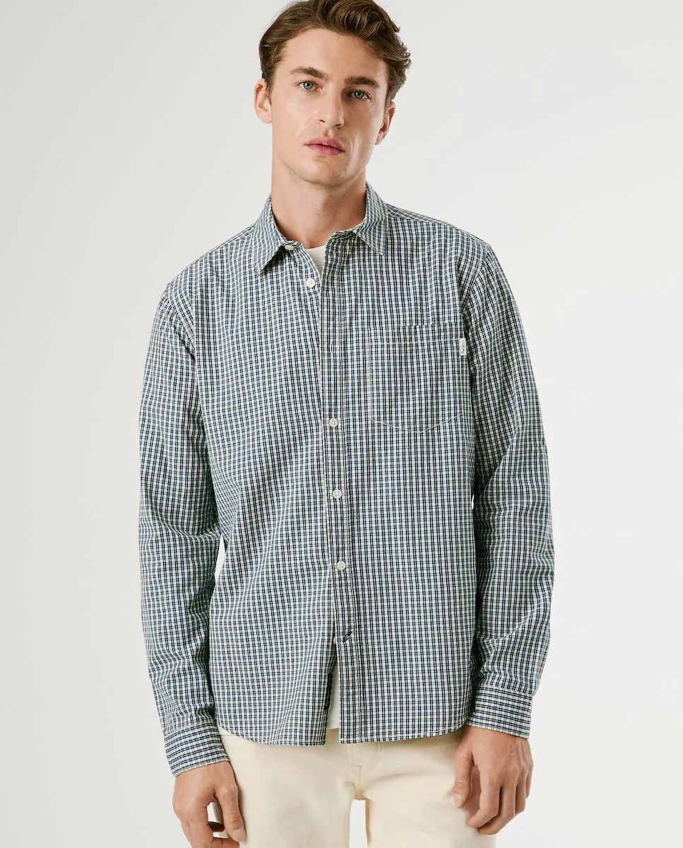 Мужская рубашка стандартного кроя с клетчатым рисунком Pepe Jeans, темно-синий
Мужская рубашка стандартного кроя с клетчатым рисунком Pepe Jeans, темно-синий