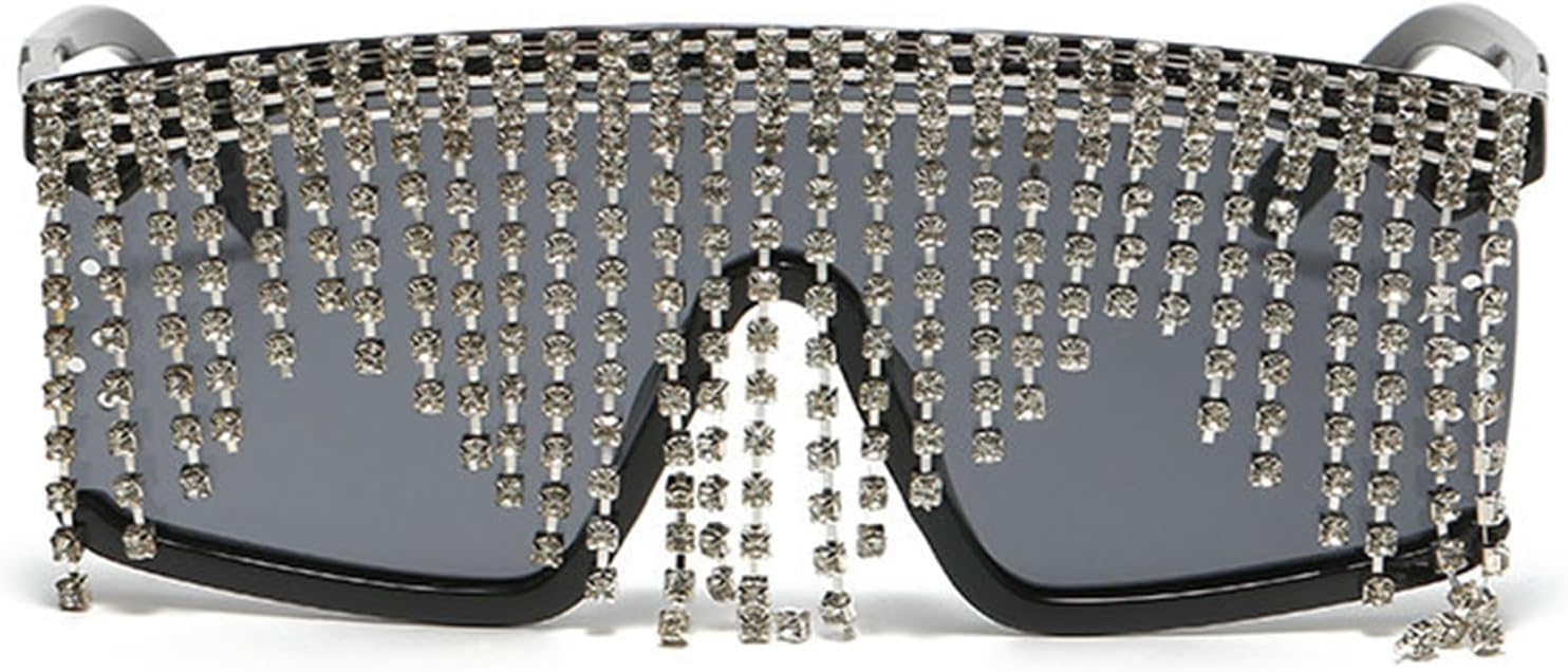 Солнцезащитные очки Willochra с плоской верхней частью и кисточками, со стразами, бриллиантовые очки для вечеринок, солнцезащитные очки для женщин с защитой от УФ-излучения UV400, Black
Солнцезащитные очки Willochra с плоской верхней частью и кисточками, со стразами, бриллиантовые очки для вечеринок, солнцезащитные очки для женщин с защитой от УФ-излучения UV400, Black