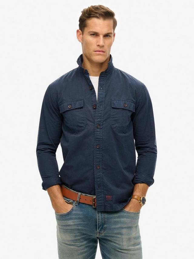 Хлопковая рубашка милитари Regular Fit Superdry, French Navy
Хлопковая рубашка милитари Regular Fit Superdry, French Navy