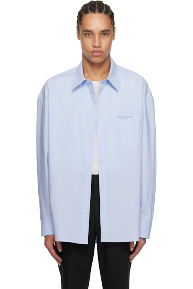 Синяя рубашка из хлопка New Fit WOOYOUNGMI
Синяя рубашка из хлопка New Fit WOOYOUNGMI