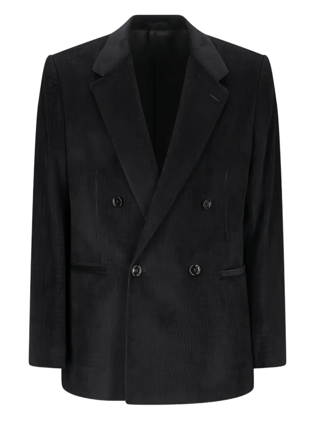 Двубортный вельветовый пиджак Lardini, черный
Двубортный вельветовый пиджак Lardini, черный