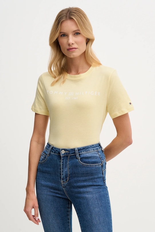 Хлопковая футболка Tommy Hilfiger, желтый
Хлопковая футболка Tommy Hilfiger, желтый