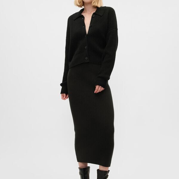 Кардиган свободного кроя с воротником-стойкой Gap, черный
Кардиган свободного кроя с воротником-стойкой Gap, черный