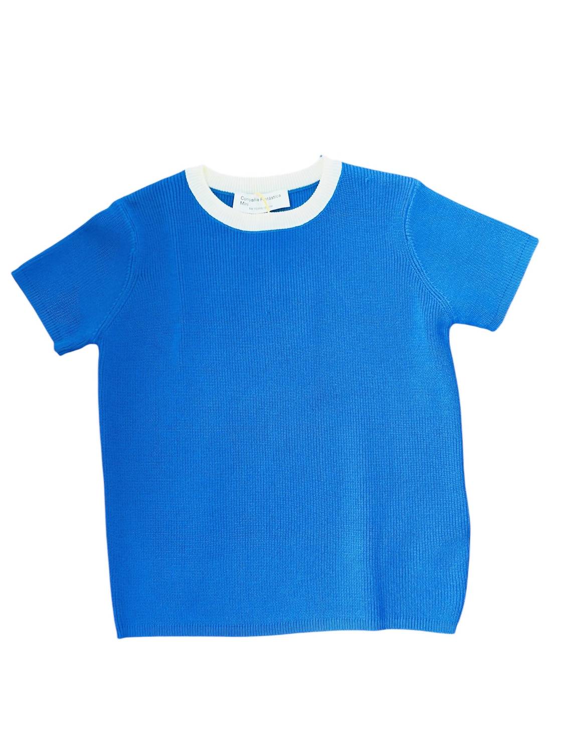 Детский контрастный свитер с коротким рукавом в сине-белом цвете Compania Fantastica
Детский контрастный свитер с коротким рукавом в сине-белом цвете Compania Fantastica