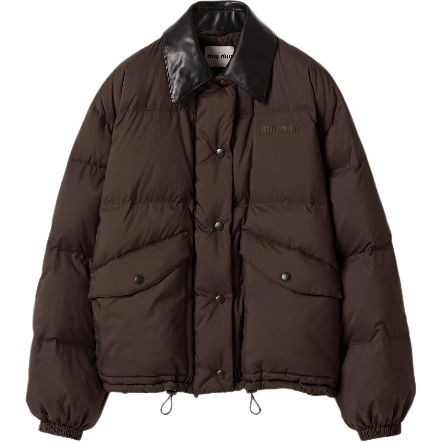 MIU MIU Кожаный воротник пуховик, Ebony
MIU MIU Кожаный воротник пуховик, Ebony