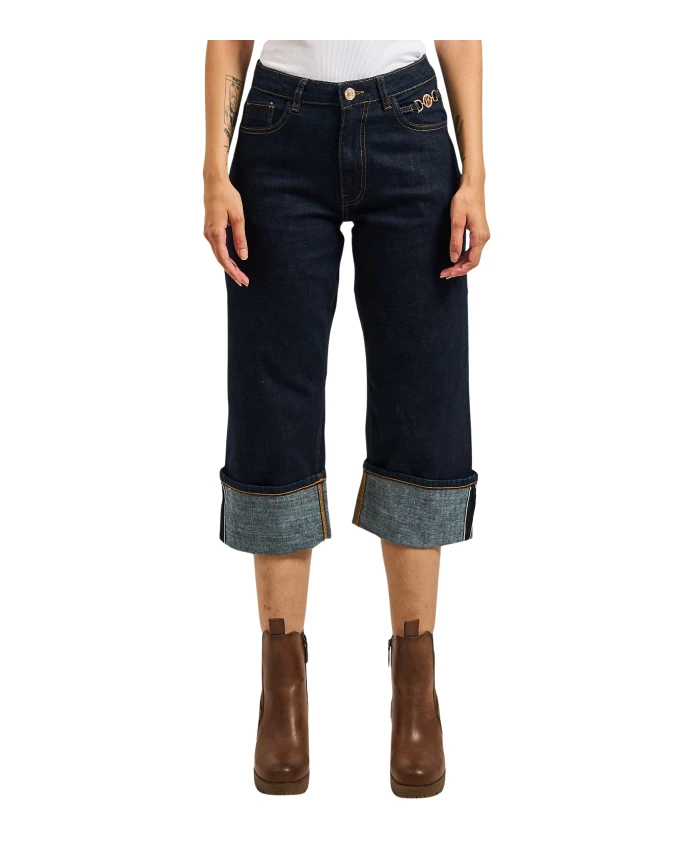 Укороченные джинсы синего цвета с высокой талией Fracomina, синий
Укороченные джинсы синего цвета с высокой талией Fracomina, синий