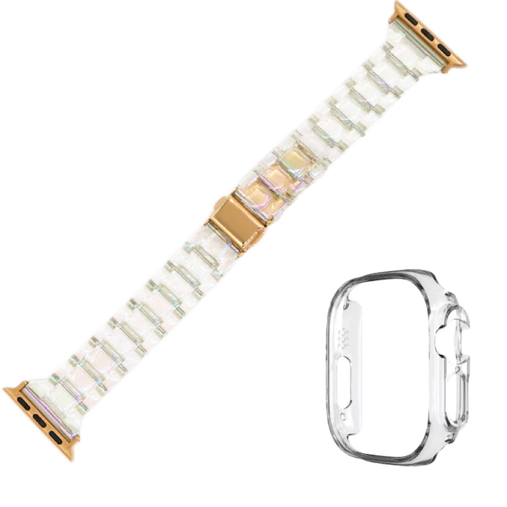 Ремешок CHENSONG совместимый с Apple, из прозрачной лазерной смолы, тонкий, Прозрачный, Ремешок CHENSONG совместимый с Apple, из прозрачной лазерной смолы, тонкий
Ремешок CHENSONG совместимый с Apple, из прозрачной лазерной смолы, тонкий, Прозрачный, Ремешок CHENSONG совместимый с Apple, из прозрачной лазерной смолы, тонкий