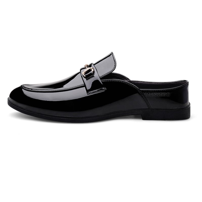 Закрытые тапочки мужские MUSNODO, глянцевая черная отделка
Закрытые тапочки мужские MUSNODO, глянцевая черная отделка