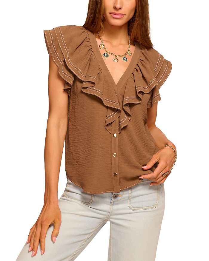 Блузка без рукавов Stitch Lettie с рюшами Ramy Brook, коричневый
Блузка без рукавов Stitch Lettie с рюшами Ramy Brook, коричневый