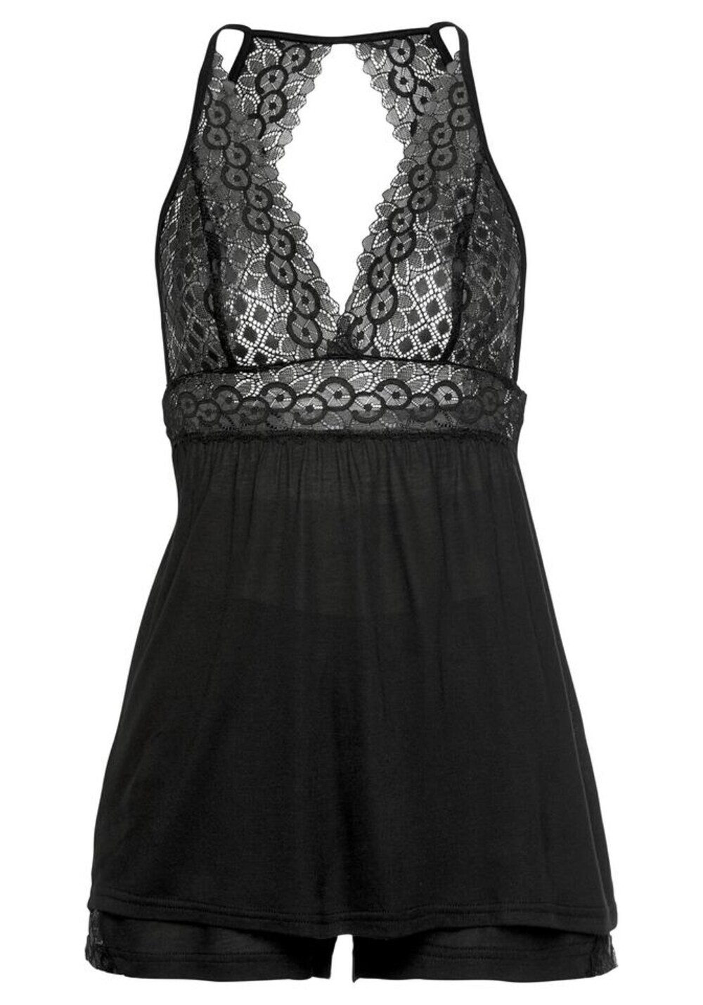 Короткий пижамный комплект Lascana, черный
Короткий пижамный комплект Lascana, черный