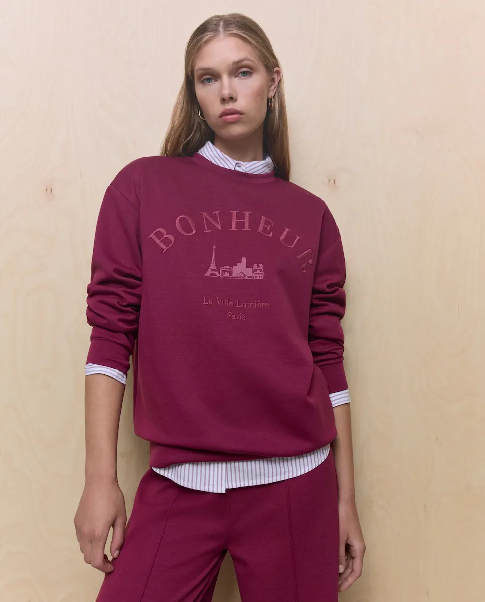 Женская толстовка с круглым вырезом из модала Easy Wear, сливовый
Женская толстовка с круглым вырезом из модала Easy Wear, сливовый