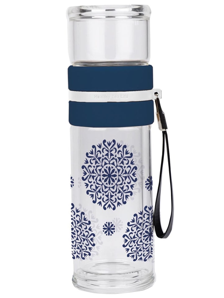 Geda Labels Чайная бутылка с ситечком, дизайн «Синий орнамент», 300 мл
Geda Labels Чайная бутылка с ситечком, дизайн «Синий орнамент», 300 мл