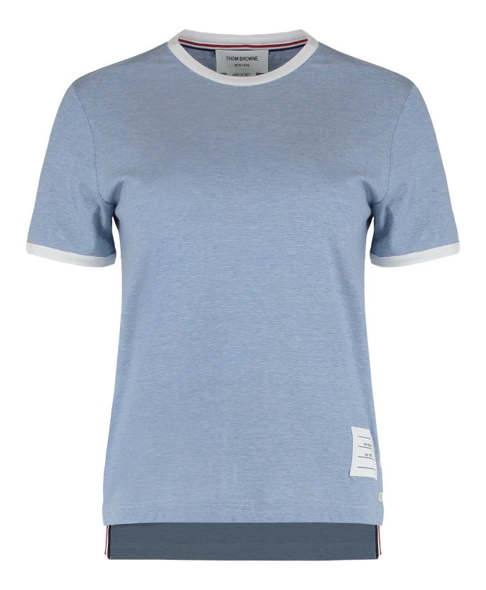 Хлопковая футболка с трехцветным рисунком. Thom Browne, синий
Хлопковая футболка с трехцветным рисунком. Thom Browne, синий