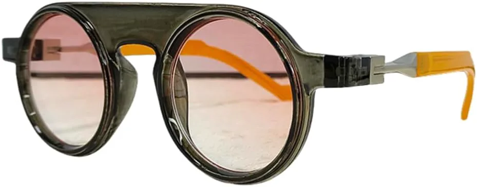 Винтажные круглые солнцезащитные очки в стиле стимпанк для женщин и мужчин, роскошные ретро-очки с защитой от УФ-излучения UV400 TOIPASTN, C4transparentpink
Винтажные круглые солнцезащитные очки в стиле стимпанк для женщин и мужчин, роскошные ретро-очки с защитой от УФ-излучения UV400 TOIPASTN, C4transparentpink