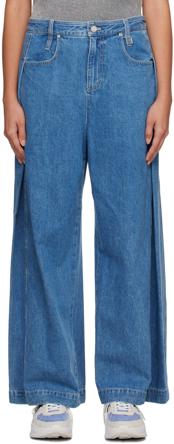 Синие широкие складные джинсы Wooyoungmi
Синие широкие складные джинсы Wooyoungmi