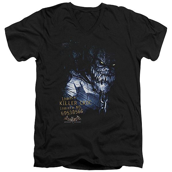 Футболка с V-образным вырезом Batman Arkham Asylum Arkham Killer Croc Licensed Character
Футболка с V-образным вырезом Batman Arkham Asylum Arkham Killer Croc Licensed Character
