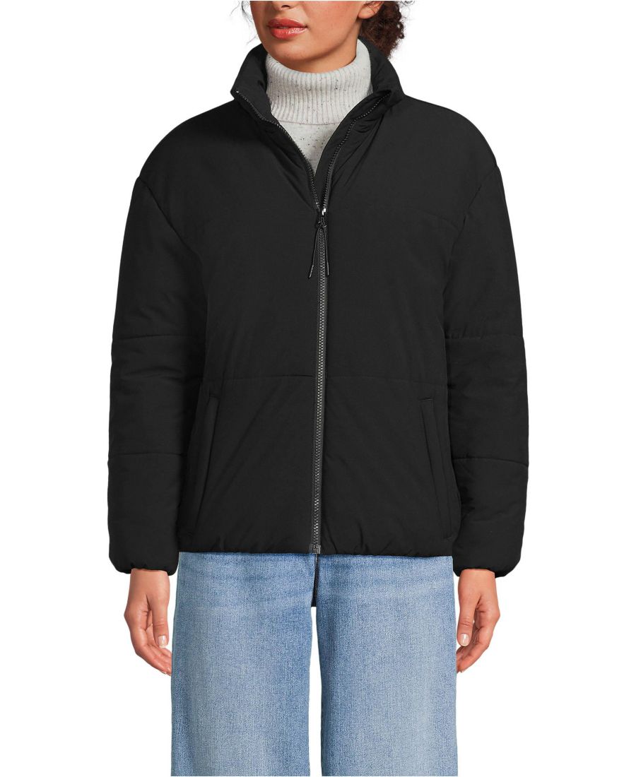 Женская утепленная широкая куртка для поездок на работу Lands' End, Black
Женская утепленная широкая куртка для поездок на работу Lands' End, Black