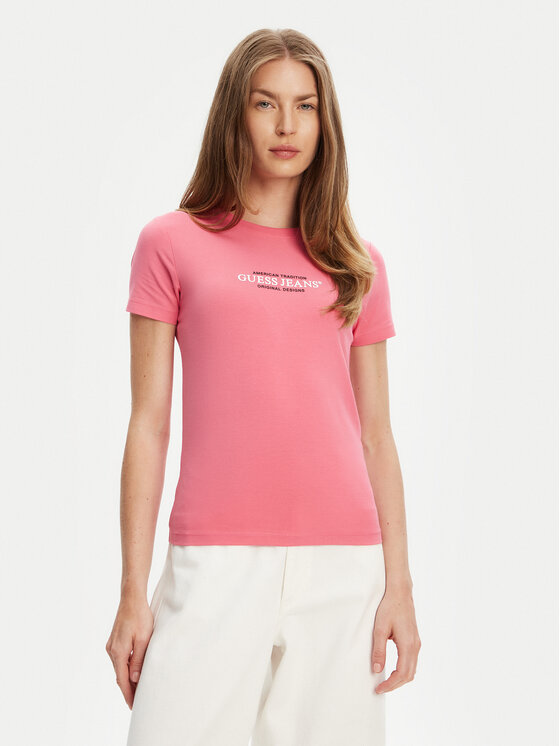 Облегающая футболка W4YI03 J1314 Guess Jeans, розовый
Облегающая футболка W4YI03 J1314 Guess Jeans, розовый