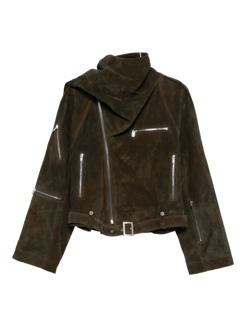 Асимметричная байкерская куртка Rick Owens, коричневый
Асимметричная байкерская куртка Rick Owens, коричневый