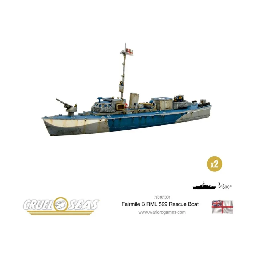 Спасательное судно Fairmile B RML 529, Cruel Seas (1/300)
Спасательное судно Fairmile B RML 529, Cruel Seas (1/300)