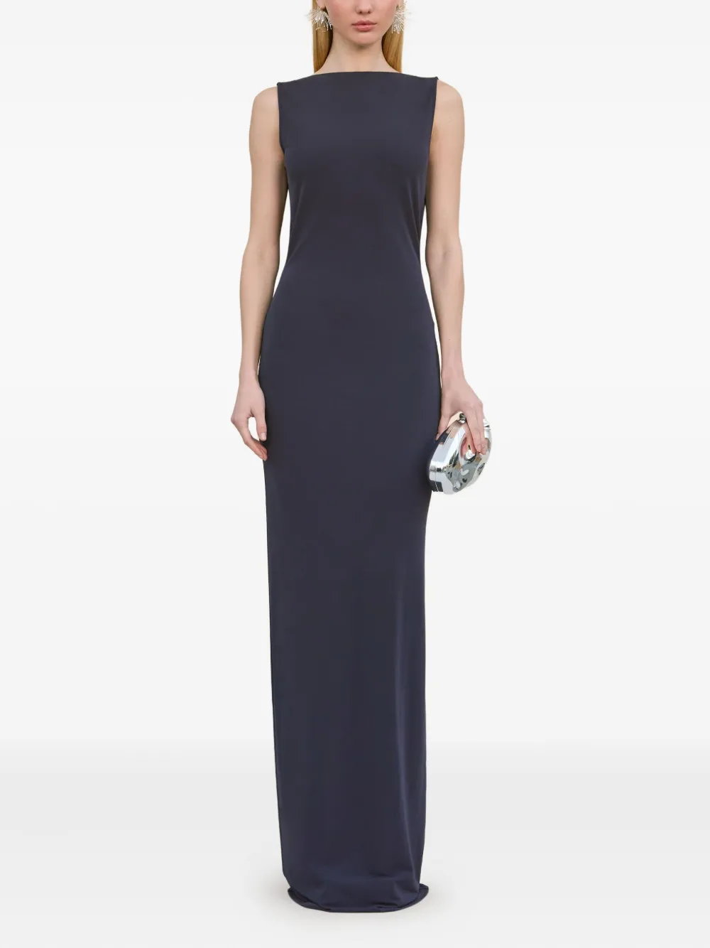 Платье без рукавов с воротником-хомутом Cult Gaia, синий 
Платье без рукавов с воротником-хомутом Cult Gaia, синий