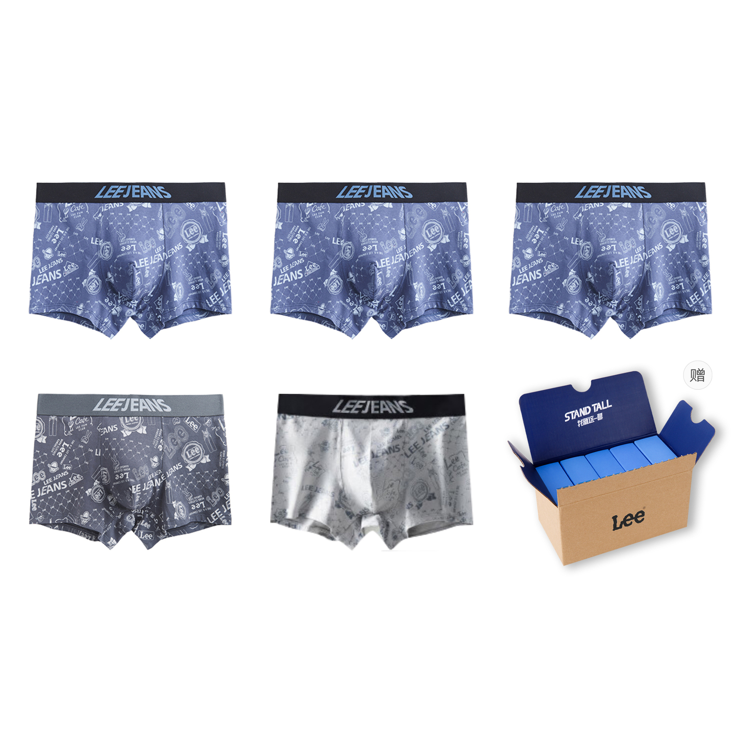Lee Подарочный набор мужского белья 5 пар
Lee Подарочный набор мужского белья 5 пар