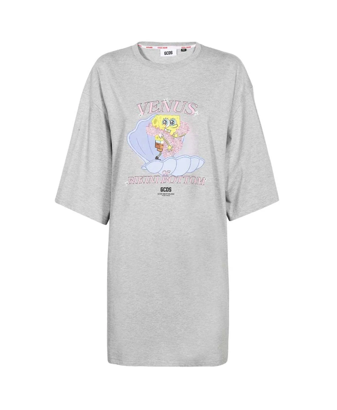 Мини-Платье из ребристого хлопка с принтом спереди. Gcds, серый
Мини-Платье из ребристого хлопка с принтом спереди. Gcds, серый