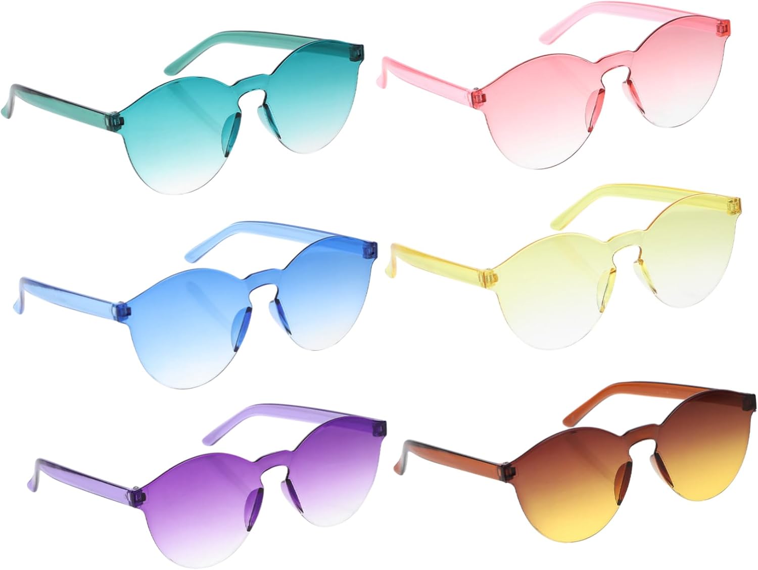 OUNONA Модные солнцезащитные очки без оправы с градиентным переходом цвета, 6 штук, поляризованные женские солнцезащитные очки в стиле «конфетные» для вечеринок, праздников и фестивалей, Assorted Color
OUNONA Модные солнцезащитные очки без оправы с градиентным переходом цвета, 6 штук, поляризованные женские солнцезащитные очки в стиле «конфетные» для вечеринок, праздников и фестивалей, Assorted Color