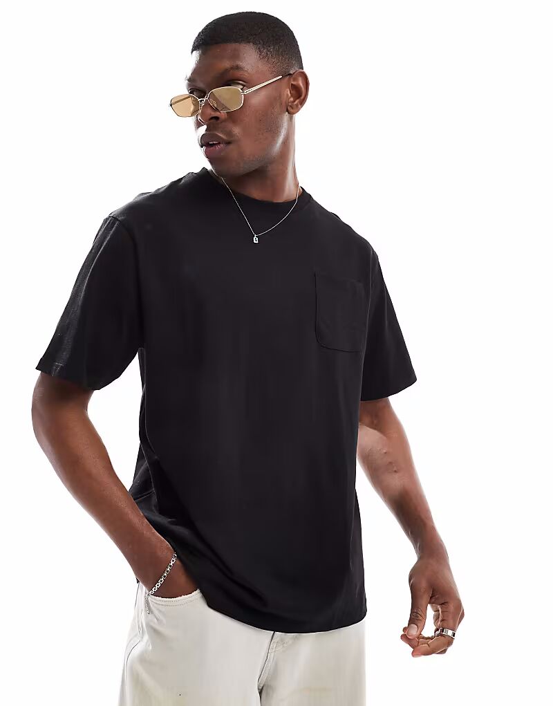 Футболка свободного кроя Threadbare 220 GSM черного цвета с карманом
Футболка свободного кроя Threadbare 220 GSM черного цвета с карманом