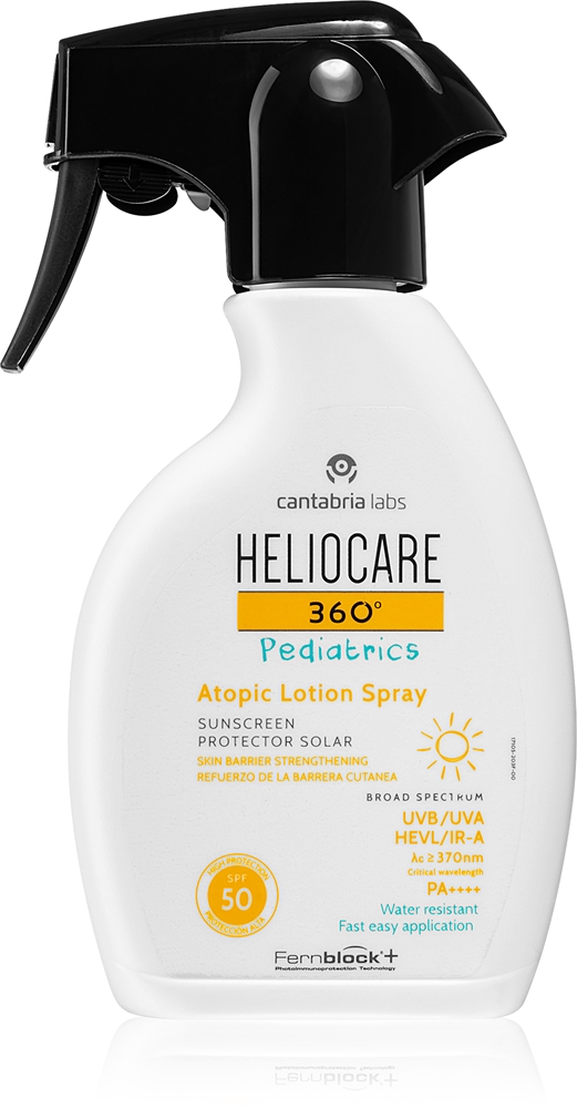 360° Pediatrics Atopic Lotion Spray Солнцезащитный спрей для детей SPF 50 Heliocare, 250 мл
360° Pediatrics Atopic Lotion Spray Солнцезащитный спрей для детей SPF 50 Heliocare, 250 мл