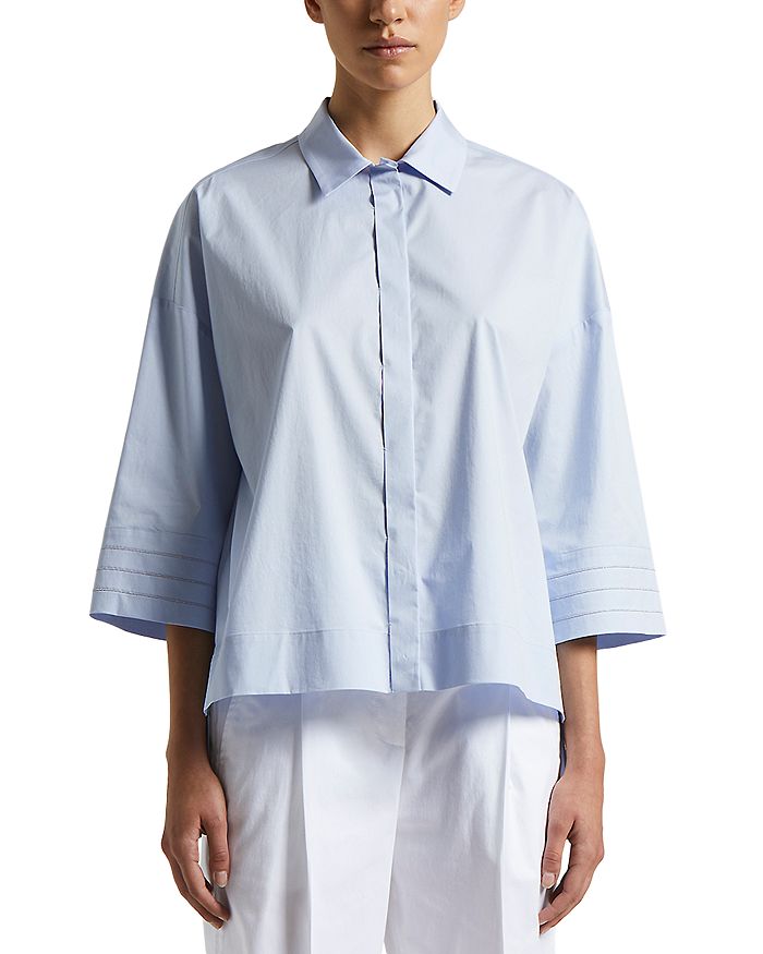 Украшенная рубашка Peserico, синий
Украшенная рубашка Peserico, синий