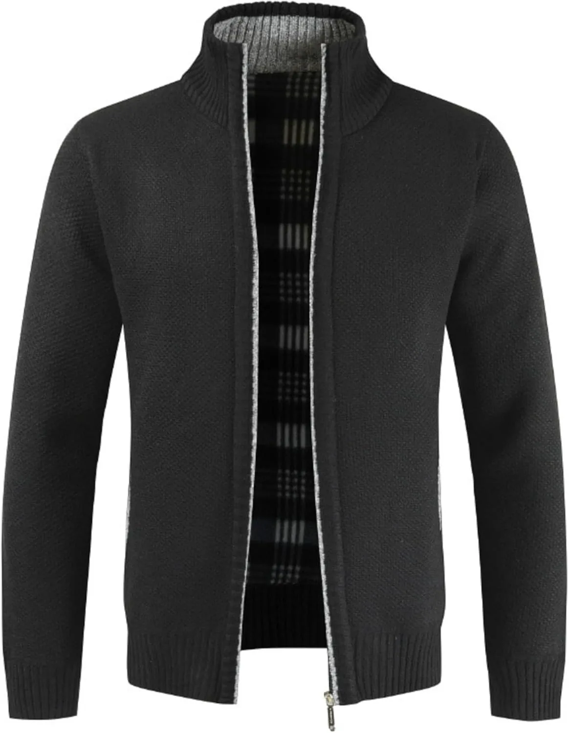 Мужской кардиган с воротником стойкой на молнии Slim Fit с двумя карманами
Мужской кардиган с воротником стойкой на молнии Slim Fit с двумя карманами
