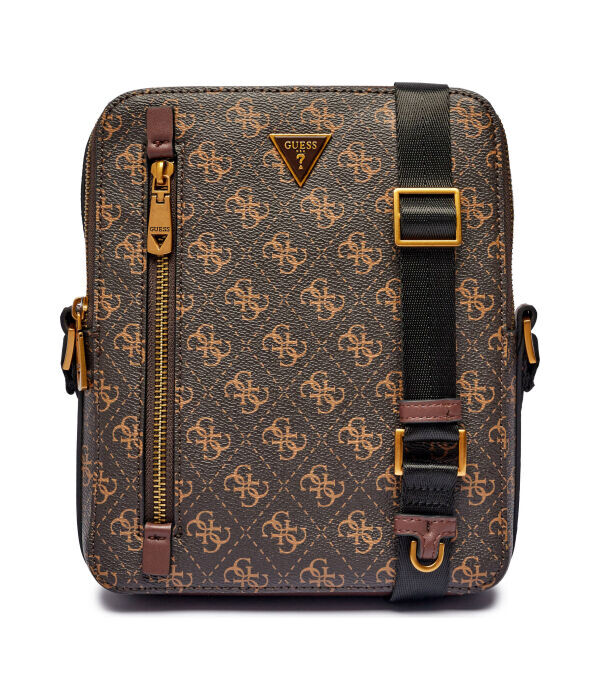 Сумка мужская Guess через плечо с монограммой логотипа, коричневый 
Сумка мужская Guess через плечо с монограммой логотипа, коричневый