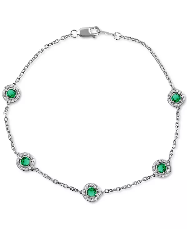 Браслет-Цепочка с ореолом из 14-каратного белого золота (также с рубинами и изумрудами) с сапфирами (7/8 карата) и бриллиантами (1/4 карата) Macy'S, emerald
Браслет-Цепочка с ореолом из 14-каратного белого золота (также с рубинами и изумрудами) с сапфирами (7/8 карата) и бриллиантами (1/4 карата) Macy'S, emerald