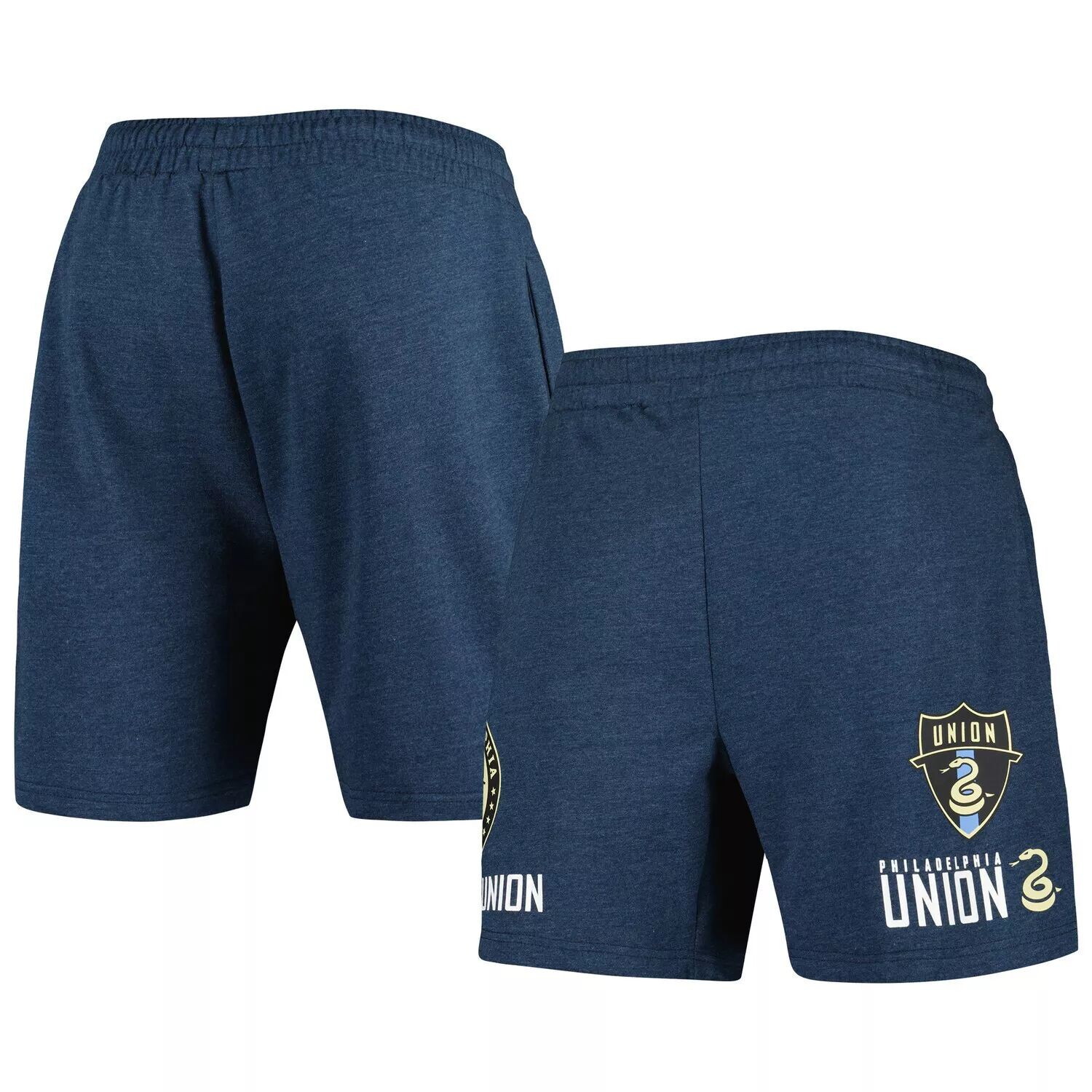 Мужские шорты Concepts Sport Heather Navy Philadelphia Union с мульти-логотипами
Мужские шорты Concepts Sport Heather Navy Philadelphia Union с мульти-логотипами