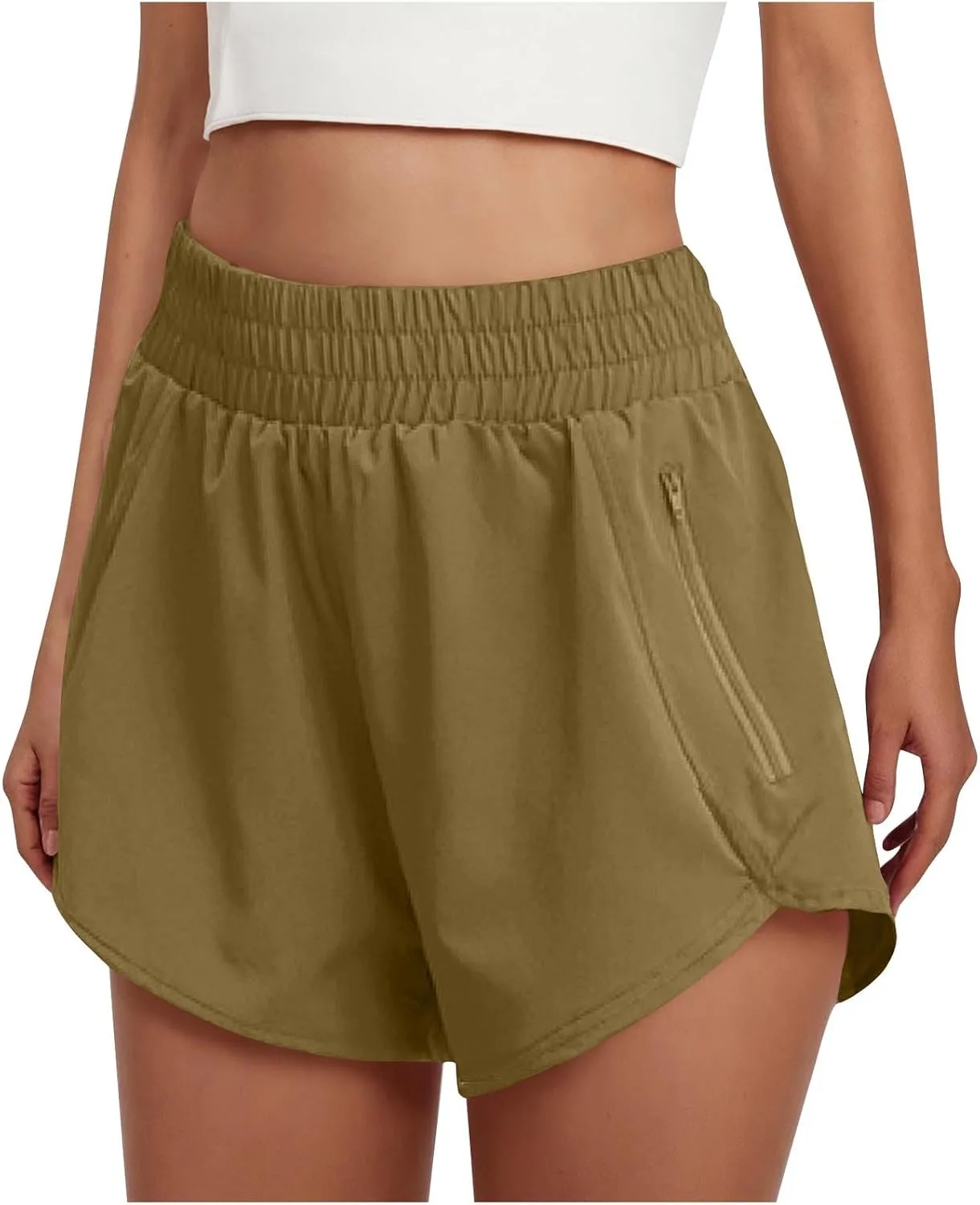 Женские спортивные шорты High Waisted с боковыми разрезами и карманами на молнии
Женские спортивные шорты High Waisted с боковыми разрезами и карманами на молнии