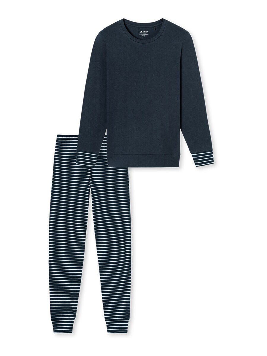 Пижама uncover by SCHIESSER Pajama UNCOVER Nightwear, темно-синий 
Пижама uncover by SCHIESSER Pajama UNCOVER Nightwear, темно-синий