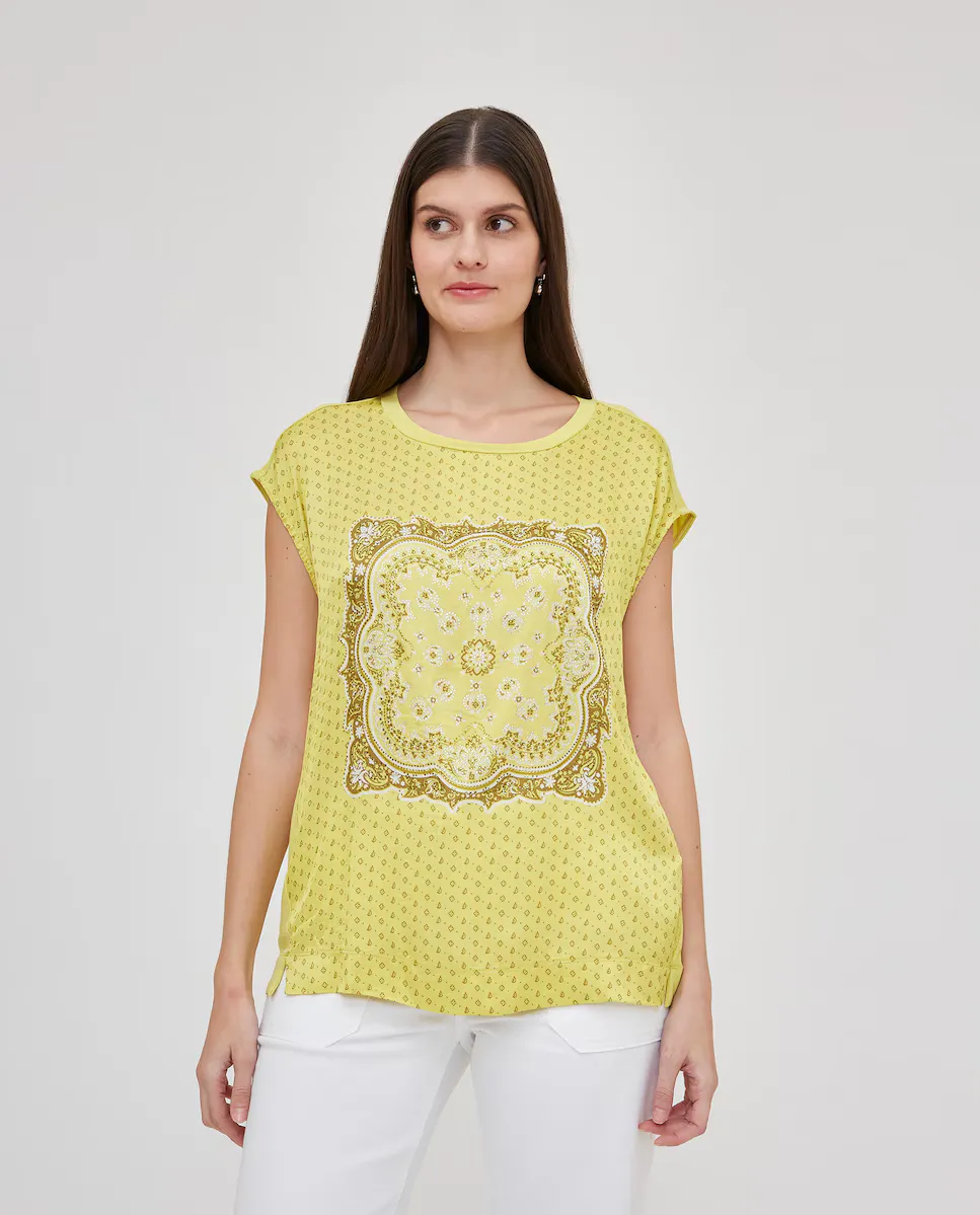 Женская футболка с принтом из стразов October, желтый
Женская футболка с принтом из стразов October, желтый