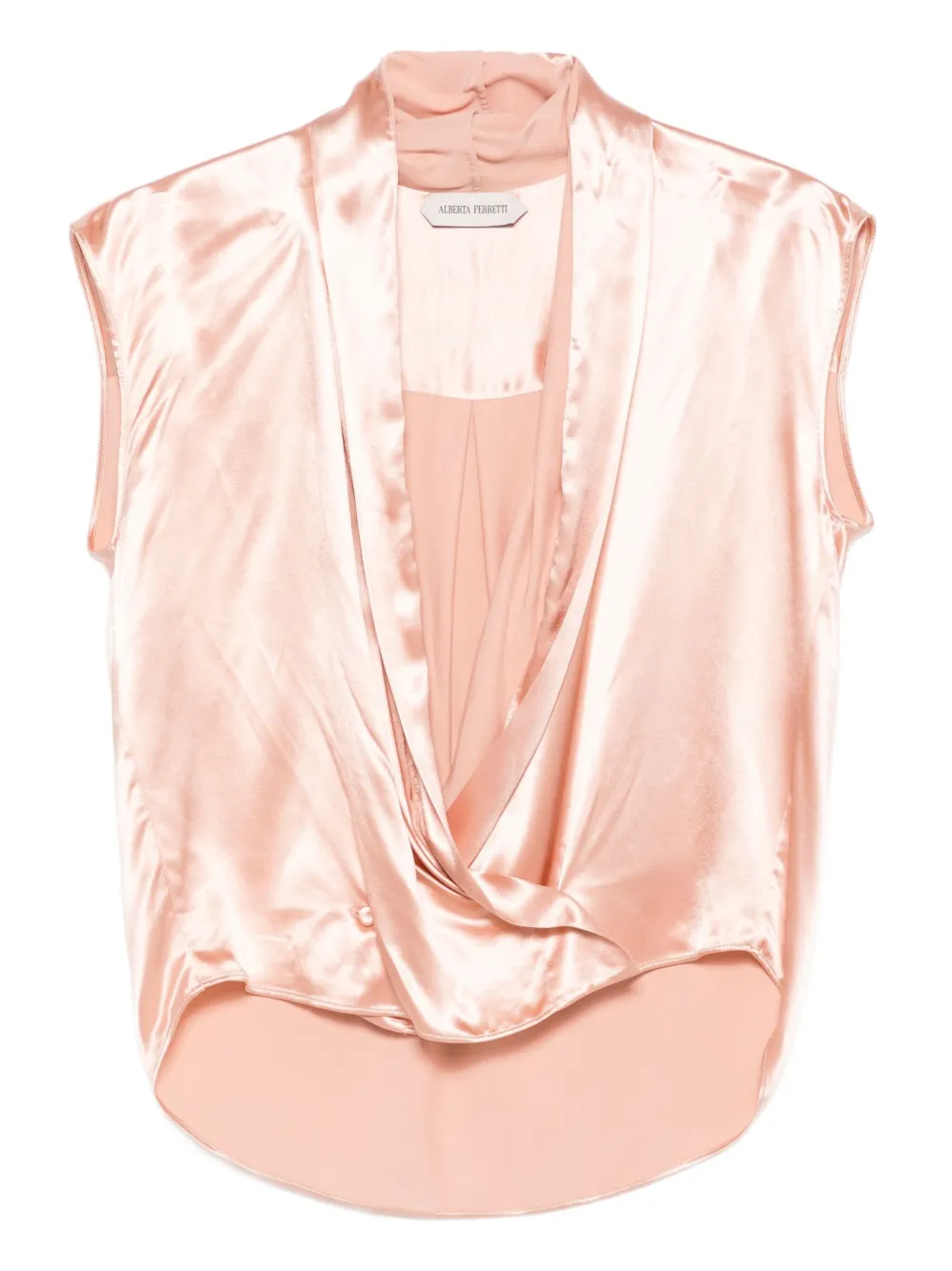 Атласный топ-обертка Alberta Ferretti, розовый
Атласный топ-обертка Alberta Ferretti, розовый