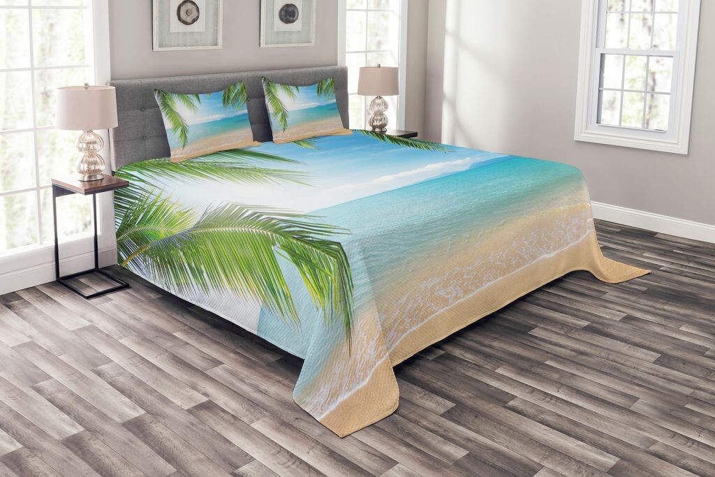 Комплект покрывала ABAKUHAUS Tropical, Surf Travel Thai, комплект с моющимися наволочками, для односпальных кроватей 220 x 220 см, бирюзово-коричневый песочный
Комплект покрывала ABAKUHAUS Tropical, Surf Travel Thai, комплект с моющимися наволочками, для односпальных кроватей 220 x 220 см, бирюзово-коричневый песочный