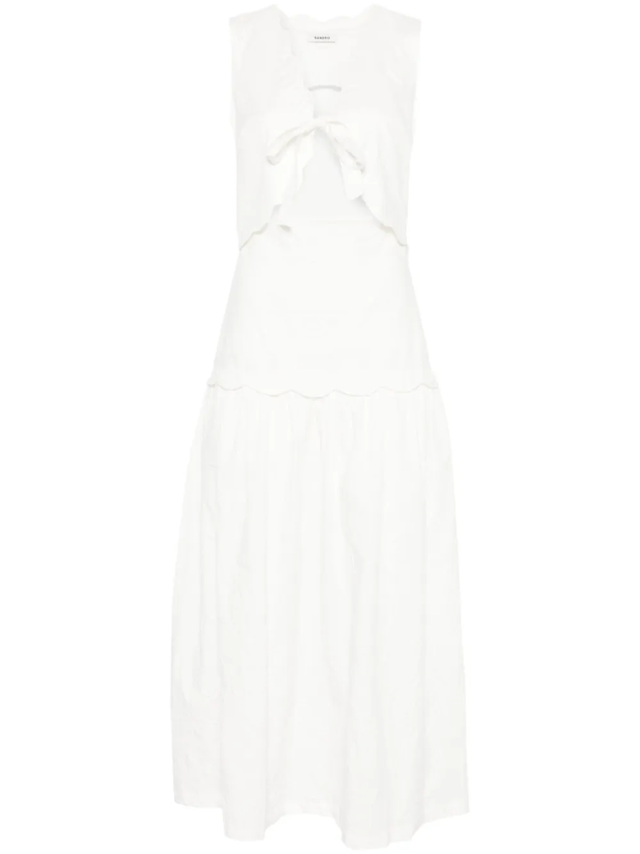 SANDRO платье макси с фестонами, белый
SANDRO платье макси с фестонами, белый